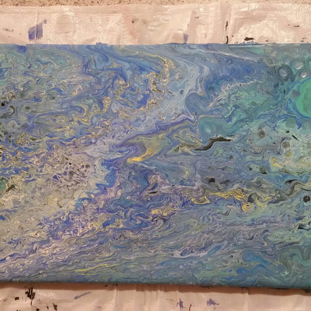 Abstract pour painting